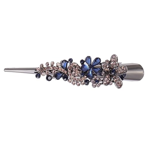 BIUDECO 1stück Dunkelblaue Haarnadel Mit Strass Duckbill Clip Haarspange Für Damen Haarschmuck-accessoire Für Haarstyling Und Frisuren Tragbar Und Leicht von BIUDECO