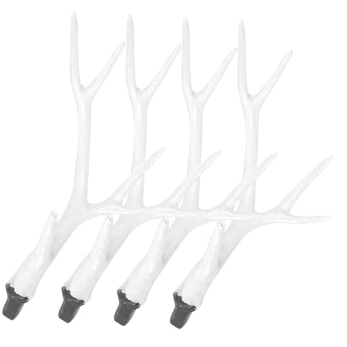 BIUDECO 2 Paare Imitations Hirschgeweih DIY Kopfzierde Bastelmaterial Weihnachtsdeko für Kreative Haaraccessoires und Festliche Kopfbedeckung von BIUDECO