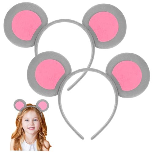 BIUDECO 2stücke Tlg Mausohren Haarreifen Niedliches Tierohren-stirnband Für Cosplay Partys Und Feiern Für Frauen Und Mädchen von BIUDECO