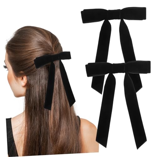 BIUDECO 2stücke Haarschleifen Samtschleife Haarspange Für Damen Schleifenclips Haarschleifenband Samt Haarschleife Haarspangen Damen von BIUDECO