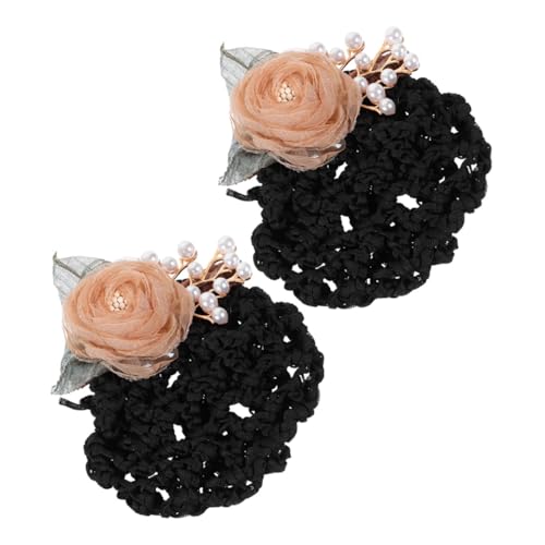 BIUDECO 2stücke Blumen-haarnetzclip Für Damen Dekorativer Haarknoten-haarclip Eleganter Und Praktischer Haarschmuck Für Formelle Und Alltägliche Anlässe Für Frauen Und Mädchen von BIUDECO