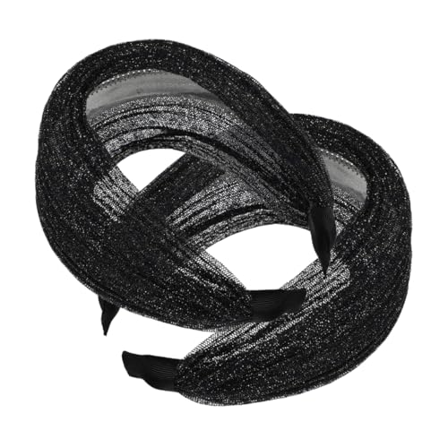 BIUDECO 2 Stück Damen Haarbänder Rutschfeste Breite Haarreifen Schlichtes Haarband Zum Abdecken Grauer Haare Alltag Partys Hochzeiten von BIUDECO