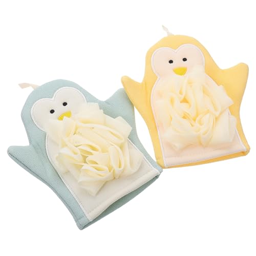 BIUDECO 2 Stück Doppelseitige Körperreinigungshandschuhe Exfolierende Badetücher für Sanfte Hautpflege zum Entfernen von Abgestorbenen Hautzellen für Geschmeidiges Hautgefühl von BIUDECO