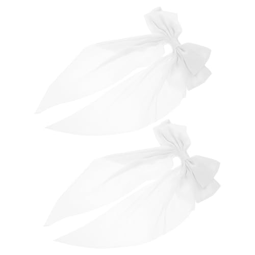 BIUDECO 2 Stück Große Haarschleifen Spange Weiß Vintage Stil Stylische Haarspange Damen Haarschmuck für Hochzeit Alltag und von BIUDECO