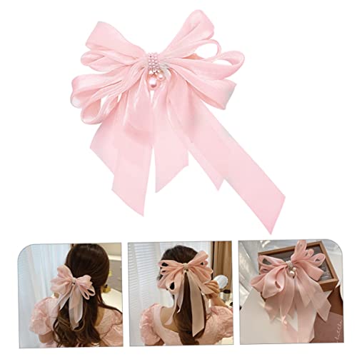 BIUDECO 2 Stück Große Perlen Haarspange Schleifen Clip Damen Haarschmuck Sicherer für Dickes und Dünnes Haar Modischer Haarschmuck für Alltag Party Geburtstag Eleganter Back Hair Holder von BIUDECO