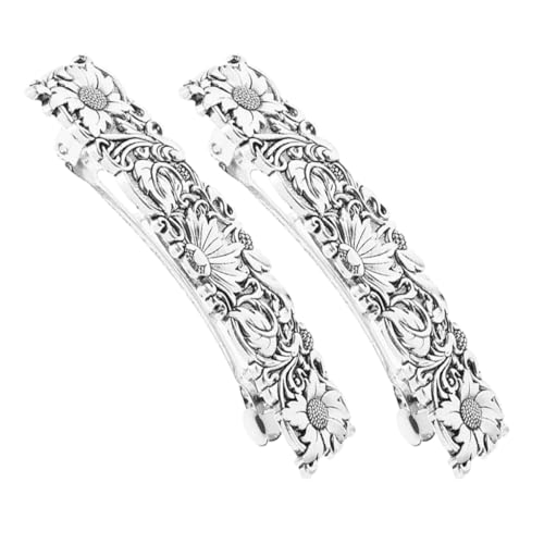 BIUDECO 2stücke Metall-haarspangen Im Europäischen Vintage-stil Mit Gänseblümchenprägung Für Frauen Sicheres Und Langlebiges Haar-accessoire Kopfbedeckungsclips Mit Floraler von BIUDECO