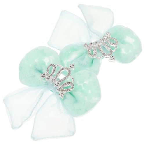 BIUDECO 2 Stück Haarschleifen-clips in Grün Entzückende Haar-accessoires für Jungen und Mädchen Funkelnde Süße Haardekorationen für Festivals von BIUDECO