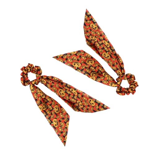 BIUDECO 2 Stück Halloween Haargummis Kürbis Design Haarschleifen Elastische Haartücher für Damen für Party Yoga Sport und Halloween Kostüm Zubehör BIUDECO 2 Stück Halloween Haargummis Kürbis Design Haarschleifen Elastische Haartücher für Damen für Party Yoga Sport und Halloween Kostüm Zubehör von BIUDECO