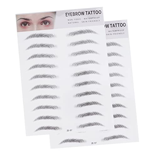 BIUDECO 2 Stück Imitation Augenbrauen Aufkleber Haarähnlich Natürliches Design Temporär Langanhaltend Für Männer und Frauen Einfaches Auftragen Schnelle Augenbrauenformung von BIUDECO