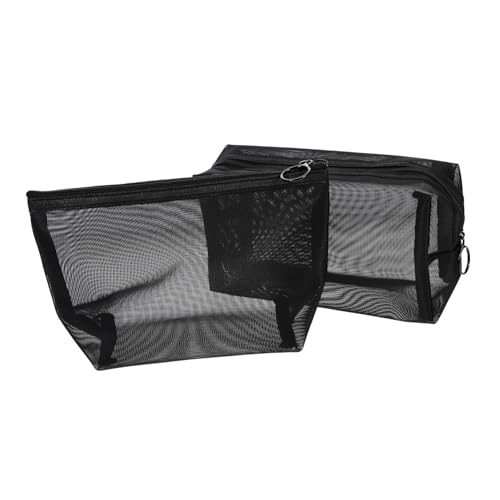 BIUDECO 2 Stück Kosmetiktasche Netzstoff Teiliges Transparent Großer Kulturbeutel für Herren Reise Kosmetikbeutel Make Up Organizer Vielseitig Einsetzbar Robust Pflegeleicht von BIUDECO