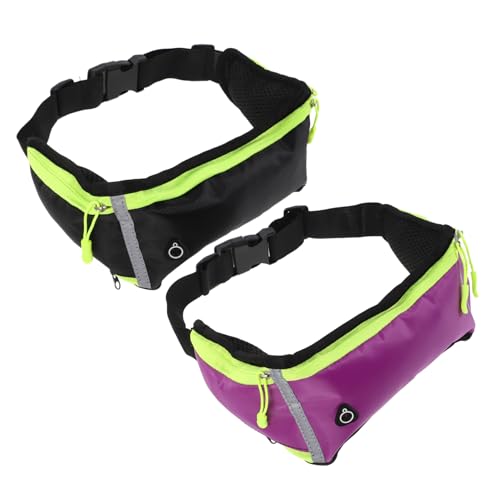 BIUDECO 2 Stück Laufgürtel aus Oxford Wasserdichtem Fach Leichter Verstellbarer Outdoor Hüfttasche für Männer und Frauen Geeignet für Laufen Radfahren mit Trinkflaschenhalter und Sicherem von BIUDECO