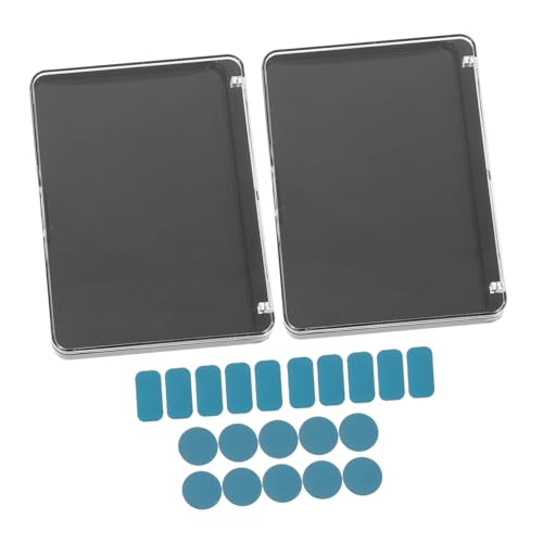 BIUDECO 2 Stück Leere Makeup Palette aus Robustem Tragbare Lidschatten Palette mit Transparentem Deckel Geeignet für Lidschatten Highlighter und für Reisen und Alltag von BIUDECO