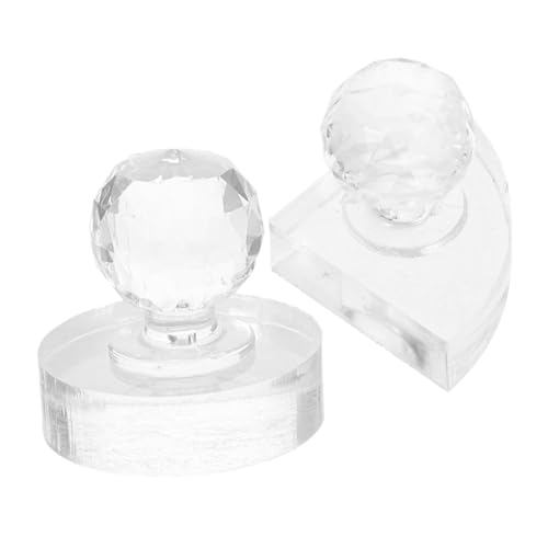 BIUDECO 2 Stück Lidschatten Presswerkzeug Rund Acryl Puder Stempel Transparent Langlebig zum Kompaktieren von Losem Puder für Make Up Zubehör von BIUDECO