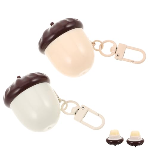 BIUDECO 2 Stück Lippenbalsam Niedliche Kastanienform Feuchtigkeitsspendend Nicht Fettend Sanft Für Kleinkinder Mädchen Schule Outdoor Reise von BIUDECO