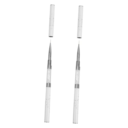 BIUDECO 2 Stück Nail Art Liner-pinsel: Professioneller Gel-nagellack-malpinsel – Doppelseitiger Kunst-designstift Für Dünne, Lange Linien Und Feines Zeichnen von BIUDECO