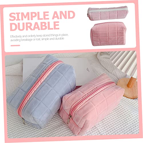 BIUDECO 2 Stück Teiliges Kosmetiktaschen Tragbarer Make Up Organizer Multifunktionale Kulturbeutel für Reise und Alltag Leichte Stabile Aufbewahrungstaschen in Rosa mit Feiner von BIUDECO