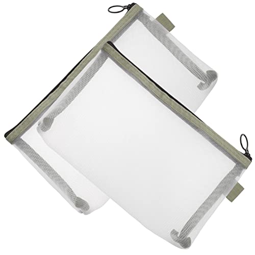 BIUDECO 2 Stück Teiliges Kosmetiktaschen Transparenter Netzstoff Leichter Make Up Organizer Tragbare Kosmetiktasche für Reisen und Alltag Praktische Aufbewahrungstaschen für von BIUDECO