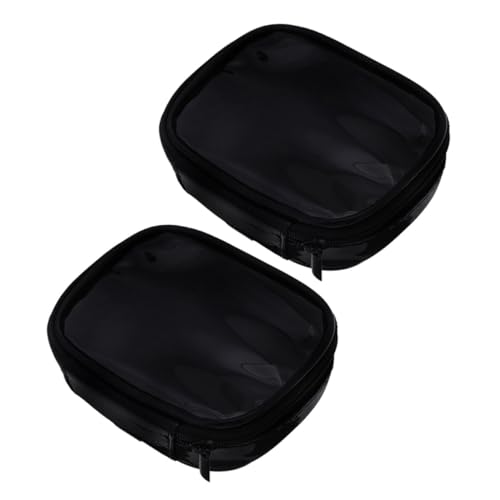 BIUDECO 2 Stück Transparente Kosmetiktasche mit Reißverschluss Tragbare Kulturbeutel für Reisen und Alltag Großer Organizer mit Klarem Deckel Leichter Makeup Bag für Damen und Herren von BIUDECO