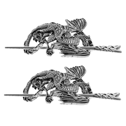 BIUDECO 2 Stück Vintage Drachen Haarnadel Metall Haargabeln Retro Haarstäbchen Für Damen Für Hochzeiten Und Partys Handgefertigte Chinesische Haarnadeln Mit Symbolischer Bedeutung von BIUDECO