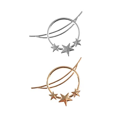 BIUDECO 2 Stück Vintage Haarschmuck Metall Haarspangen mit Boho Stern Design Stilvolle Haarnadeln für Damen Vielseitiges Haarschmuck Zubehör für Festliche Anlässe und Alltag von BIUDECO