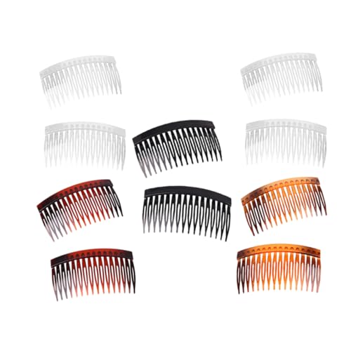 BIUDECO 20 Stück Teiliges Haarkamm für Damen Zahn Steckkämme in Schwarz Transparent Kaffee Weiß Gelb und Rot Einfache Anwendung Vielseitiges Haar Accessoire für Alltag und von BIUDECO