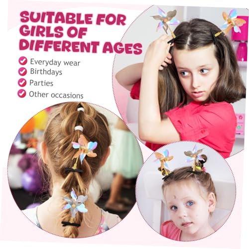 BIUDECO 20 Stück Windmühlen Haarklammern mit Pailletten Bunte Windmühlen Haarclips Sichere und Stabile Haarschmuck Accessoires für Frauen und Mädchen Funkelnde Pinwheel von BIUDECO