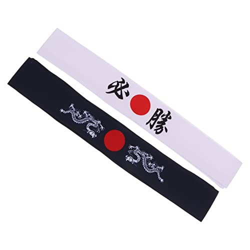 BIUDECO 2St Bushido-Stirnband Kochkostüm japanische stirnband männer cotton headband Hijab von BIUDECO