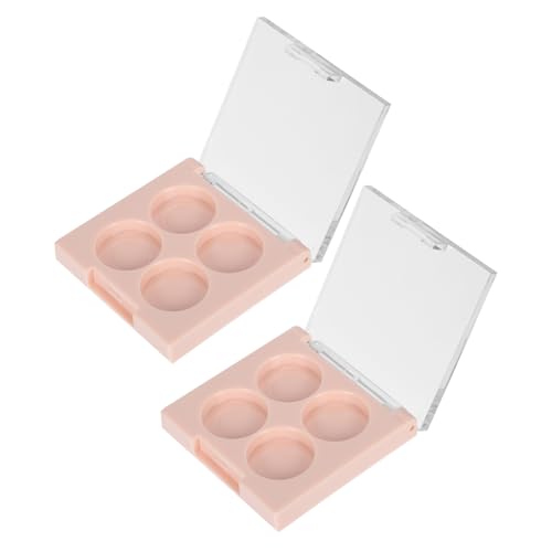 BIUDECO Make-up-Paletten 2St Lidschatten-Ersatzbox nachfüllbarer Rougebehälter erröten pulver Textmarker Lippenstiftbehälter Lidschatten-Fall Kosmetik Container Make-up-Palette Rosa von BIUDECO