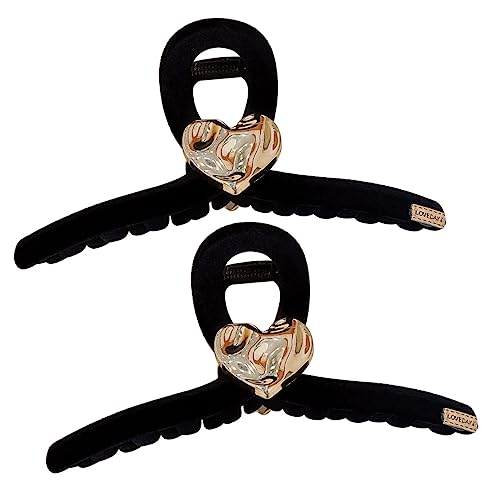 BIUDECO 2stücke Große Haarklammern Für Damen Herz-design Für Dickes Und Dünnes Haar Robust Und Stilvoll Perfektes Haarschmuck-zubehör Für Jeden Anlass von BIUDECO