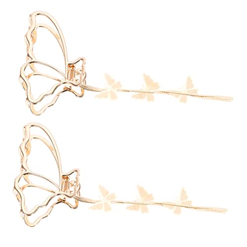 BIUDECO 2stücke Modische Haarklammer Mit Quasten Und Schmetterlingen Dekorative Haarspangen Für Frauen Für Dickes Dünnes Lockiges Oder Glattes Haar von BIUDECO