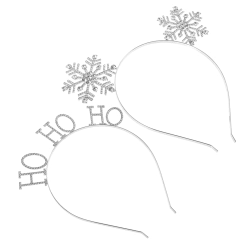 BIUDECO Weihnachten Stirnband Decor 2pcs Festliche Schneeflocke Haar Band Für Weihnachten Party von BIUDECO