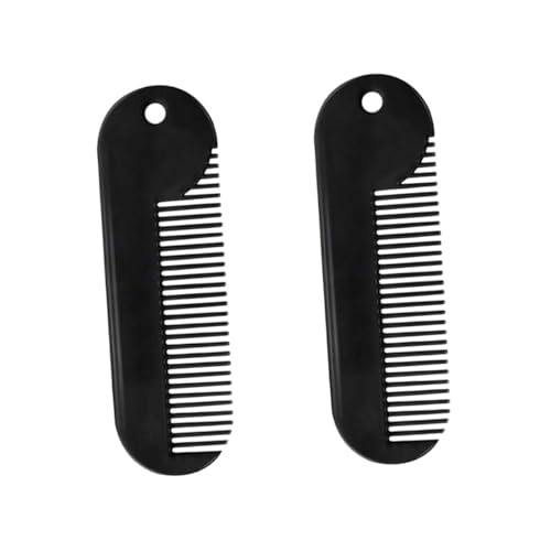 BIUDECO 2stücke Zinklegierung Bartkamm Robuster Und Tragbarer Stylingkamm Für Männer Für Bart Und Haargestaltung Kompaktes Salon-gadget Schwarz von BIUDECO