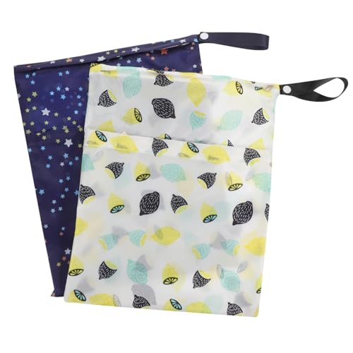 BIUDECO 2stücke wasserdichte Windel-Organizer Für Unterwegs Wiederverwendbare Und Waschbare Aufbewahrungstaschen Für Feuchte Und Trockene Windeln Für Kinderwagen Camping Und von BIUDECO