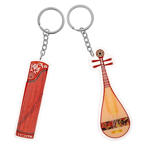 BIUDECO 2stücke Schlüsselanhänger Mit Musiknoten Und Instrumenten-ornament Acrylmaterial Hängendes Schlüsselanhänger-ornament Mit Traditionellem Chinesischem Musikmotiv Für von BIUDECO