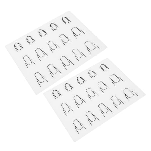 BIUDECO 2stücke Wiederverwendbare Manikürematte Maniküre-malpad Nailart-übungsmatte Silikon-manikürematte Salonbedarf Nagel Praxis Kissen Heimanwendung Oder Profi-nageldesigner von BIUDECO