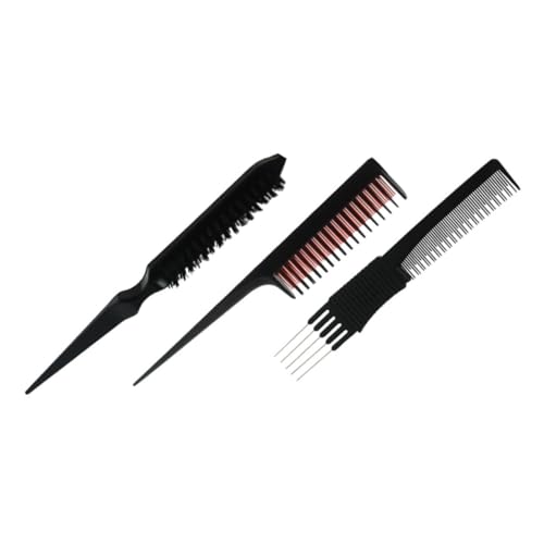 BIUDECO 3 Stück Teiliges Haarkamm Leicht und Robust Multifunktionale Styling Tools für Glattes Haar Hitzebeständig und Flexibel Geeignet für Männer und Frauen Praktische und Frisur von BIUDECO