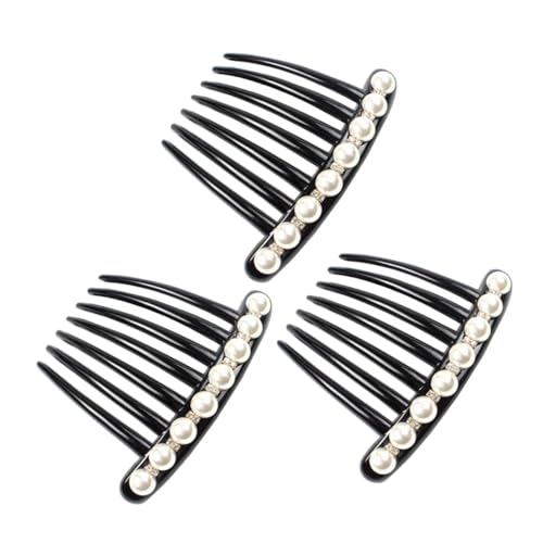 BIUDECO 3 Stück Teiliges Rutschfeste Perlen Haarkämme mit Haarschmuck für Frauen und Mädchen Eleganter Brautschmuck Haarnadeln für Hochzeit und Besondere Anlässe von BIUDECO