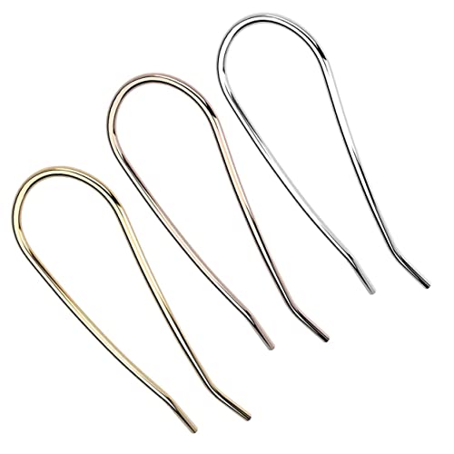 BIUDECO 3 Stück Teiliges U Förmige Haarnadel für Damen Metall Haarspangen Gold Roségold und Silber Hochsteckfrisuren Zubehör für Hairstyling von BIUDECO