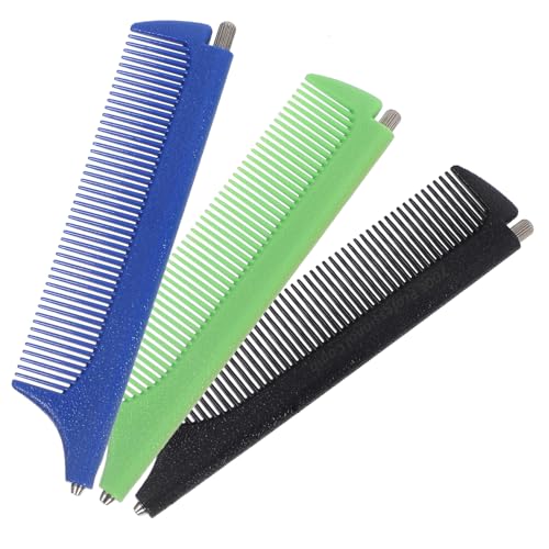 BIUDECO 3 Stück Teiliges variabel verlängerbare Stahl Spitzkamm Haarkamm mit Massagefunktion Langlebig für Damen Herren Salonkamm Styling Zubehör von BIUDECO