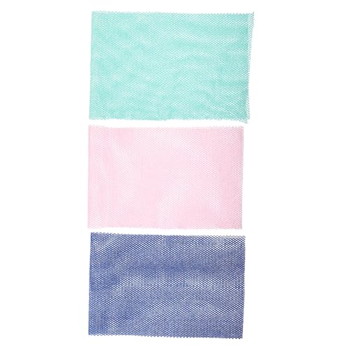 BIUDECO 3-teiliger Dusch-hautnetz-schrubber für Männer und Frauen Rückenschrubber Bade-hautbürste Afrikanischer Peeling-netzschwamm Praktischer Körperschrubber von BIUDECO