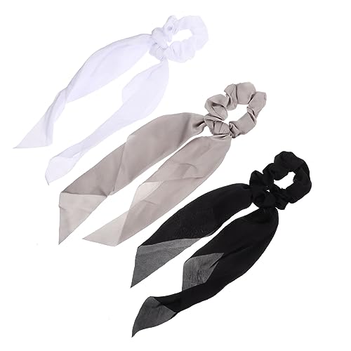 BIUDECO 3stücke Teiliges Satin-haarband Große Elastische Haargummis Für Damen Für Alltag Sport Und Besondere Anlässe Flexibles Zubehör in Dunkel Und von BIUDECO