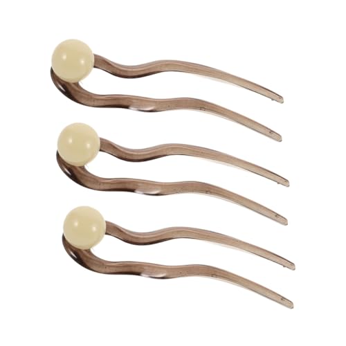 BIUDECO 3stücke Teiliges U-förmige Haarnadeln Mit Perlen Vintage Haarschmuck Für Chignon Und Hochsteckfrisuren Für Dickes Und Langes Haar Stilvolles Haarstyling-zubehör von BIUDECO