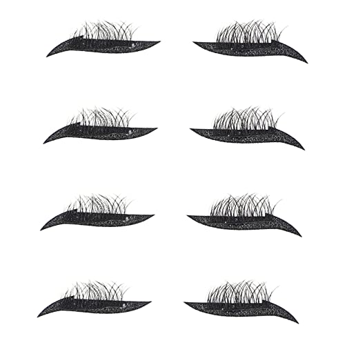 BIUDECO 4 Paar Aufkleber Für Falsche Wimpern Frauen Mit Zartem Auge Farbige Eyeliner-aufkleber Eyeliner-wimpern-aufkleber Steri-streifen Blitz Doppelter Augenlidaufkleber Plastik Fräulein von BIUDECO