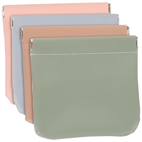 BIUDECO 4stücke Damen Kosmetiktaschen Tragbare Selbstschließende Make-up Beutel Für Reisen Pu Für Alltag Shopping Und Freizeit von BIUDECO