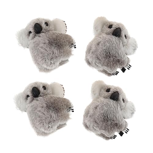 BIUDECO 4 Stück Kawaii Haarspangen Kuschelige Haarclips für Mädchen und Teenager Niedliche Haarschmuck für Partys Schule und Freizeit Leicht und Sicher zu Tragen von BIUDECO