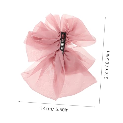 BIUDECO 4 Stück Teiliges Französische Haar Bananenclips mit Mehrlagiger Schleife Starker für Haartypen Eleganter Damen Haarschmuck für Pferdeschwanz und Hochsteckfrisuren Komfortabel und von BIUDECO