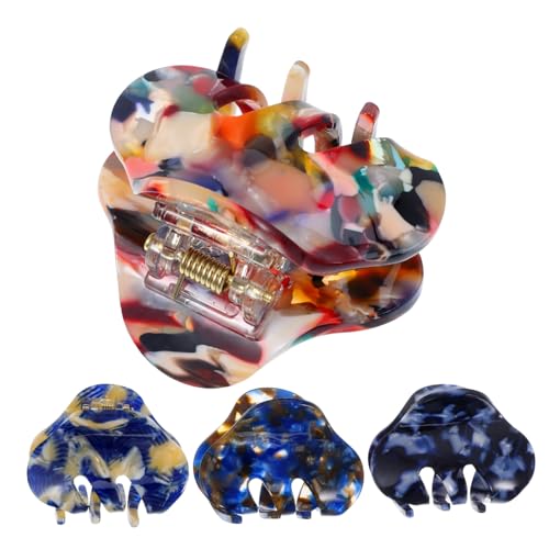 BIUDECO 4 Stück Teiliges Kleine Rutschfeste Haarklammern aus Acetat Robuste Haarklammern für Dickes Haar Vielseitige Haarschmuck Clips für Damen für Verschiedene Frisuren von BIUDECO