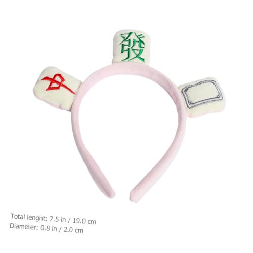 BIUDECO 4 Stück Teiliges Mahjong Haarband Chinesisches Design Leichtes Langlebiges Haarschmuck Accessoire für Mädchen Stirnband zum Gesicht Waschen und Styling Zufällige von BIUDECO