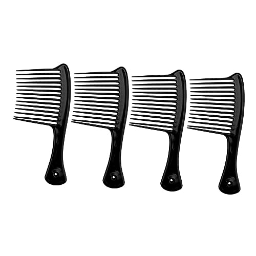 BIUDECO 4-teiliges Kamm-set Mit Breiten Zähnen Haarstyling-kamm Für Männer Und Frauen Friseurkamm Aus Kunststoff Glatt Lockig Antistatisch Leicht Zu Reinigen von BIUDECO