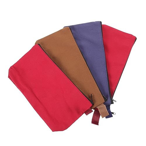 BIUDECO 4stücke Federmäppchen Mit Reißverschluss Tragbare Stiftetasche Großes Fassungsvermögen Für Schreibwaren Lineale Taschenrechner Geeignet Für Bürobedarf Und Reiseartikel von BIUDECO